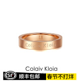 Colaivkloia情侣戒指男女对戒一对满天星素圈婚戒尾戒情人节生日礼物送男女友 JZ0301素圈（玫瑰金） 美号5号