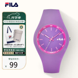 斐乐（FILA）女士手表运动硅胶表带石英休闲学生手表 FLL38-777-005