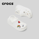 卡骆驰crocs檀健次同款经典泡芙洞洞鞋百舒适男沙滩鞋女鞋休闲鞋|207521 白色-100(含智必星) 36 (220mm) 37