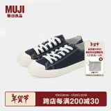 无印良品（MUJI）男女通用不易疲劳不易沾水运动鞋无性别男款女款小白鞋帆布鞋鞋子 藏青色1S 230mm /36码（尺码偏大拍小一码）