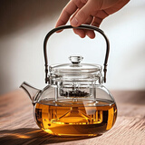 忆壶茶玻璃煮茶壶电陶炉煮茶器具耐高温烧水壶蒸煮一体高档提梁壶