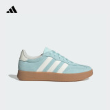 adidas「T头鞋」BARREDA板鞋德训鞋男女春季新款阿迪达斯轻运动   薄荷绿/汉玉白/树脂黄   38.5