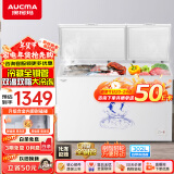 澳柯玛（AUCMA）302升家用冰柜 双温双箱大容量冷柜 卧式冰柜雪糕柜双温冷柜 冷藏全铜管 BCD-302CNE 以旧换新