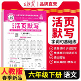 [学校推荐]王朝霞2025春活页默写六年级语文下册人教版 小学语文默写能手六年级下册 小学课本教材同步训练默写能手默写小达人课时作业本一课一练专项练习册 王朝霞