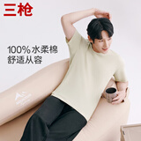 三枪【纯棉透气】T恤男圆领短袖上衣百搭休闲男士打底衫