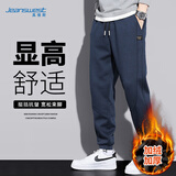 真维斯（JEANSWEST）裤子男秋冬新款百搭男士休闲裤卫裤宽松加绒加厚束脚休闲长裤男