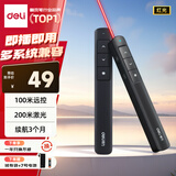 得力(deli)激光笔 百米远控 教师专用 翻页笔 激光翻页笔 ppt课件翻页笔 无线演示器 逗猫笔红光2808P