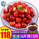 一虾一世界净重无冰衣冻小龙虾尾 新鲜活剥去头冷冻麻辣虾尾 熟冻非即食虾球 中号 无冰净重5斤【500g*5袋】