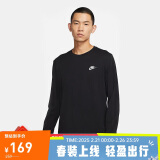 耐克NIKE男子长袖T恤宽松SPORTSWEAR卫衣AR5194-010黑色M