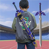 酷维漫塞尔达传说王国之泪林克大师之剑1比1cos武器PU软胶儿童刀剑玩具 大师之剑银色80CM含鞘+背带