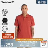 添柏岚（Timberland）官方男装短袖POLO衫新款宽松|A24H2 A24H2DV5/辣椒红 M (175/100A)