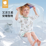 贝肽斯婴儿睡袋防踢被2025新款宝宝一体睡裙纯棉新款后背网眼透气小凉皮