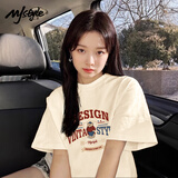 MJ STYLE纯棉短袖T恤男女2026年夏季出游宽松休闲百搭美式复古半袖上衣