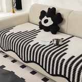 京寻雪尼尔沙发垫异形四季通用沙发巾防滑直排沙发坐垫小清新款90*240