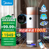 美的（Midea）【除甲醛PM2.5双数显】加湿空气净化器除烟味吸猫毛宠物净化除过敏源新风空调伴侣KJ650F-LM1 ProH