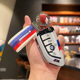 绅创适用宝马车钥匙套扣3系325li壳高档包530五系1系x2x3x4x5x6刀锋i3 A款刀锋运动白【白色运动绳】