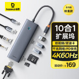 倍思拓展坞Type-C扩展坞充电器分线转换器千兆网口4K60Hz投屏PD100W读卡通用雷电4苹果华为电脑