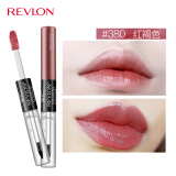 露华浓（Revlon）持久锁色双头唇彩口红不掉色不沾杯唇蜜唇釉女士化妆品女彩妆美妆 380#红褐色