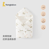 童泰（TONGTAI）婴儿包被新生儿抱被纯棉0-6月初生宝宝加厚棉抱被满月百天抱毯 绿色小兔（秋冬加厚款0-15°C） 80x80cm