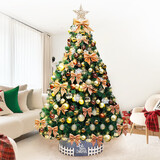 婚恋倾城圣诞树1.8米圣诞节装饰品金咖加密豪华家用商场平安夜彩灯布置