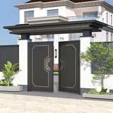 铝艺中式大门户外别墅院子铝合金入户小区双开门农村自建房庭院门 款式13