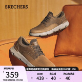 斯凯奇（Skechers）男鞋冬季通勤商务鞋缓震耐脏皮鞋轻便耐磨舒适一脚蹬休闲鞋204702