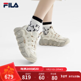 FILA 斐乐可颂鞋复古运动鞋女冬休闲鞋老爹鞋 豆腐白/燕麦色-TO 36.5 (230mm)