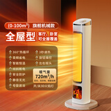 金正取暖器石墨烯暖风机家用电暖器加高塔式静音暖气卧室大面积全屋升温神器热风扇烤火炉节能省电新款 约100㎡全屋供暖丨恒温省电丨旋钮操控-左右摇头
