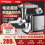 Tenfly绞肉机家用电动灌肠机搅肉机多功能碎肉饺馅机小型商用辣椒蒜蓉机大功率绞肉机 升级款 标配双刀片+果蔬切丝切片器3L 3L