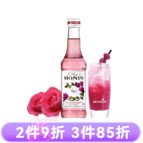 莫林（MONIN）香草风味糖浆250ml咖啡伴侣调酒伴侣鸡尾酒奶茶果汁饮料品专用 玫瑰风味 250ml