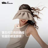 蕉下（beneunder）遮阳帽子防晒帽女防紫外线太阳帽贝壳空顶帽便携TS550灰