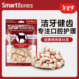 SMARTBONES宠物零食狗零食磨牙棒狗咬胶 洁齿骨洁齿棒鸡肉味 迷你-16支装