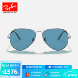 雷朋（RayBan）偏光太阳镜男女款眼镜经典飞行员墨镜显脸小0RB3689礼物 004/S2深蓝色偏光镜片 尺寸58