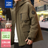 唐狮（TonLion）2023棉衣男士工装棉服外套男生上衣棉袄 军绿 XL 