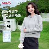 班尼路（Baleno）短款连帽卫衣女2026年秋季新款户外宽松休闲校园潮流时尚长袖上衣