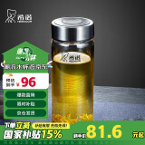 希诺玻璃杯单层加厚大容量家用办公泡茶杯子男车载水杯XN-6016L 400mL