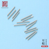 老银匠s999足银耳钉不易过敏养耳洞免摘银针防堵时尚女足银耳饰耳棒耳棍 7对耳棍 999足银/14mm长/含证书