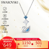 施华洛世奇 SWAN 蓝色天鹅女士项链女生日礼物女新年礼物5530625