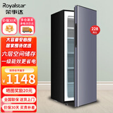 荣事达（Royalstar）立式冰柜家用小型 大抽屉防串味冷冻柜冷柜速冻单门母婴冰箱 一级能效 【一级能效 2层搁架4层抽屉】 228L 液晶紫