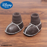 迪士尼（Disney）羊皮毛一体婴儿鞋袜保暖加厚秋冬季宝宝棉鞋软底不掉学步鞋0-6-12 棕褐色 小羊皮加厚颜色有深浅 1双 均码 内长11CM(0-6个月)
