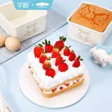 学厨玉桂狗面包蛋糕模具不粘5寸正方形烘焙模具家用多功能烤盘