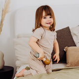 nest designs竹纤维男女童防蚊裤宝宝哈伦裤子儿童长短袖T恤 暖香褐（防蚊裤-灯笼裤版） 90 【建议身高80-92cm】