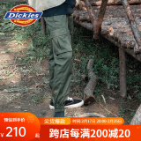 dickies 休闲裤 男女同款新复古回潮印花多口袋束口工装裤百搭8938 军绿色 28