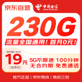 中国电信流量卡19元低月租全国通用长期星卡永久正规手机卡电话卡纯上网无忧卡非无限