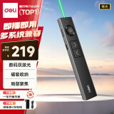 得力（deli）激光翻页笔Spotlight无线演示器空中鼠标 聚光灯激光笔 ppt投影笔 LED液晶大屏 绿光50681G