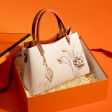 游子吟包包女包2026年送妈妈生日礼物实用母亲婆婆50岁60长辈女士手提包 康乃馨刺绣款-精选礼盒包装