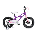 优贝（RoyalBaby）儿童自行车单车脚踏车4-6-12岁童车男女山地镁合金星际飞车 梦幻紫 16寸/英寸（全包链罩）