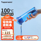 特百惠（Tupperware）晶彩MAX塑料杯600ML 男女学生便携运动水杯子大容量双饮口 纯净蓝