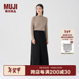 无印良品（MUJI）女式 灯芯绒 A字裙 长半身裙女秋冬款裙子 美拉德BE09CC3A 黑色 XL(165/74A)