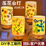转悠DIY创意手工小夜灯制作材料包三八节手工压花台灯diy材料包儿童团建创意干花小夜灯押花永生花 【豪华凤尾】压花灯+全套工具材料包